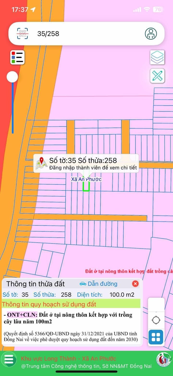 Bán Gấp Đất Sổ Hồng Riêng 105m² An Phước, Long Thành - Giá Tốt 1.4 Tỷ