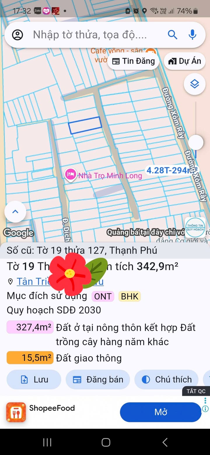 Đất thổ cư Vĩnh Cửu 150m² - Sổ đỏ chính chủ, giá 1.x tỷ