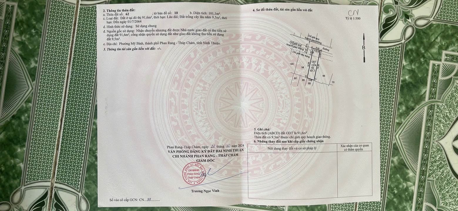 Đất nền 101m² Phường Đông Hải, Phan Rang - Gần Biển, Sẵn Sổ