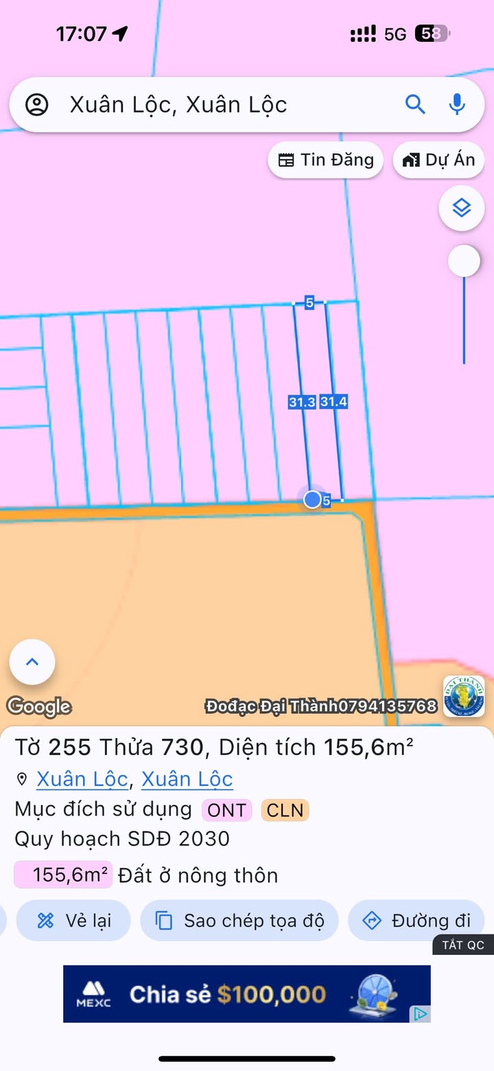 Đất nền Suối Cát Xuân Lộc 155m² - Sổ đỏ chính chủ, full thổ cư