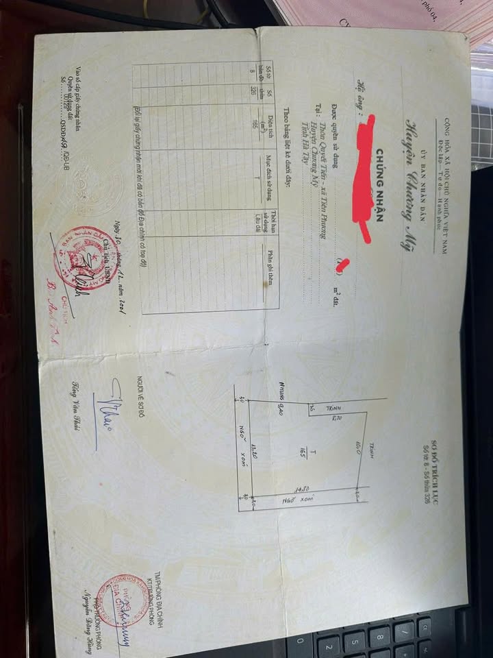 Bán đất chính chủ 165m² Chương Mỹ, Hà Nội - Giá 4.95 tỷ