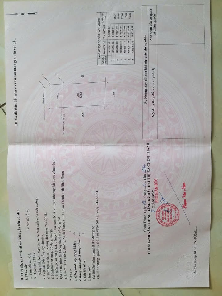 Đất Vàng 528m² Mặt Tiền Đường Đảo Ngọc, Chơn Thành - Cơ Hội Đầu Tư Vàng