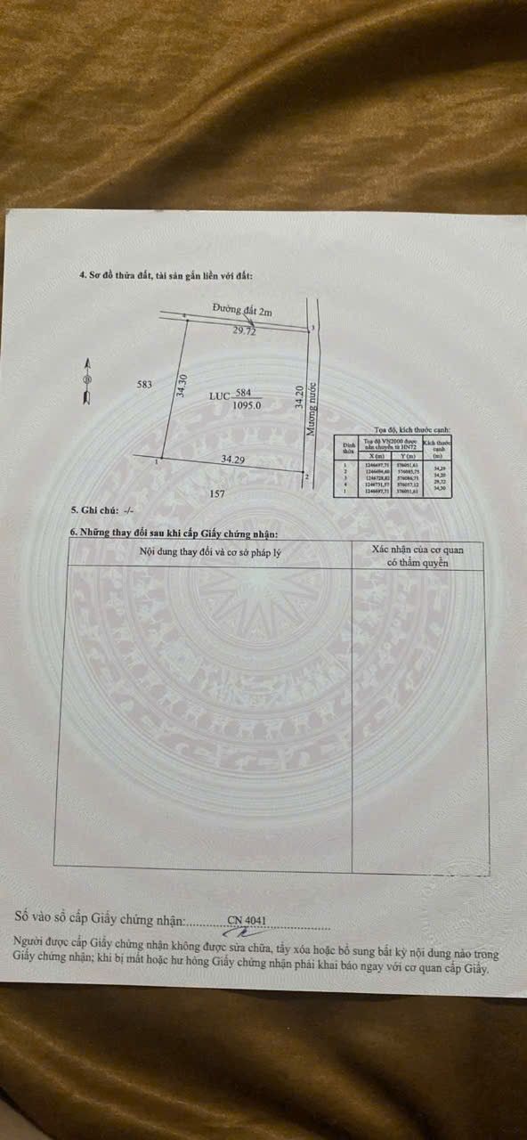 Đất nền Trường Hòa, Tây Ninh 1020m² - Sổ đỏ chính chủ, 420 triệu!