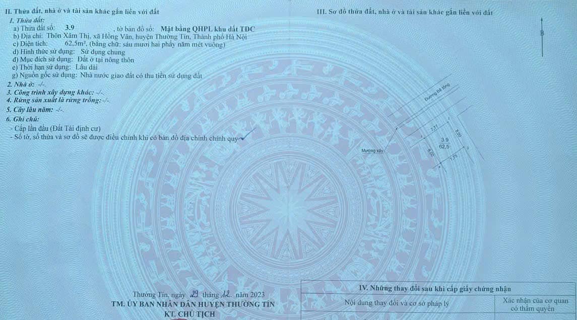 Đất TĐC Hồng Vân 62.5m² Lô Góc - Hơn 7 Tỷ, Vị Trí Vàng