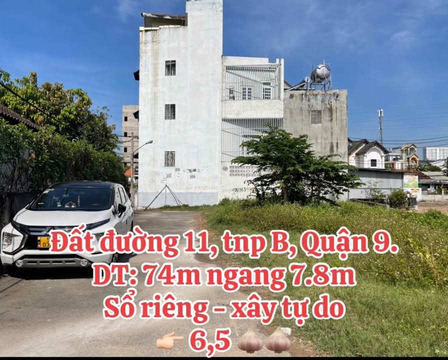 Bán Đất Tăng Nhơn Phú B, Thủ Đức 74m² nở hậu - Sổ hồng riêng, xây tự do