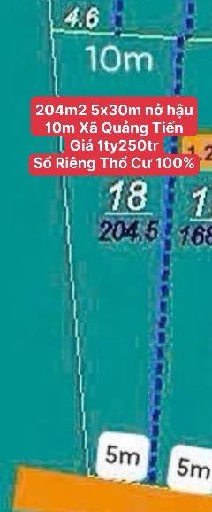 Đất nền Xã Bình Minh 204m² giá 1.25 tỷ - Đất thổ cư 100%!