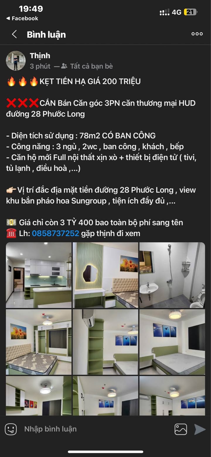 Căn hộ HUD Phước Long Nha Trang 78m² - Căn góc, view đẹp, giá tốt hiếm có!