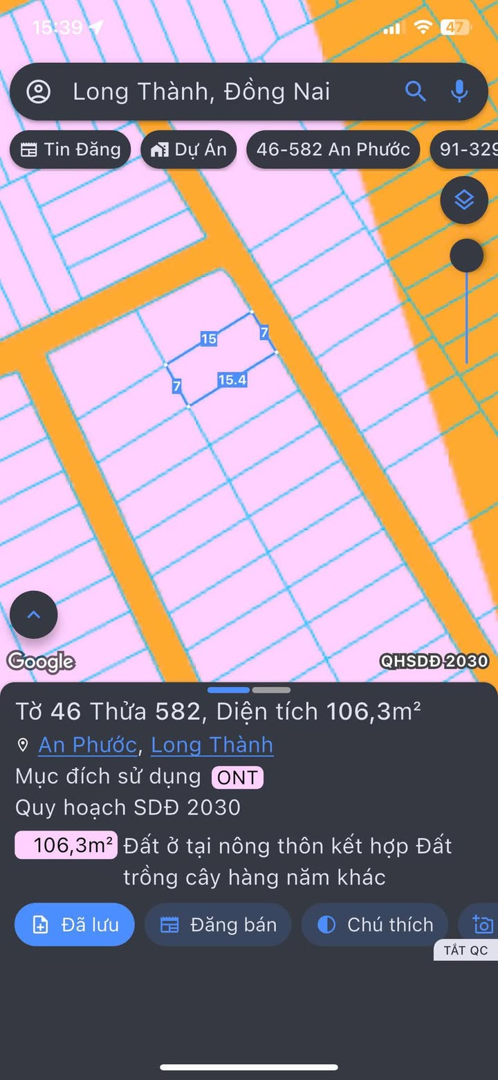 Đất thổ cư Long Thành 105m² - Ngay TTTM, Sổ sẵn