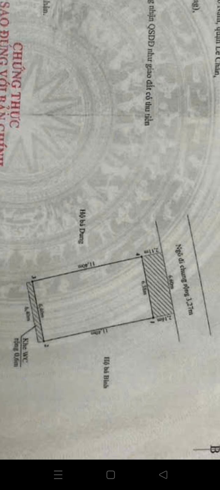 Bán đất tặng nhà Tô Hiệu, Hải Phòng - 90m², ô tô đỗ cửa