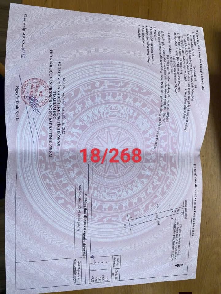 Đất nền Phú Tân Định Quán 255m² 550 triệu - Sổ đỏ chính chủ