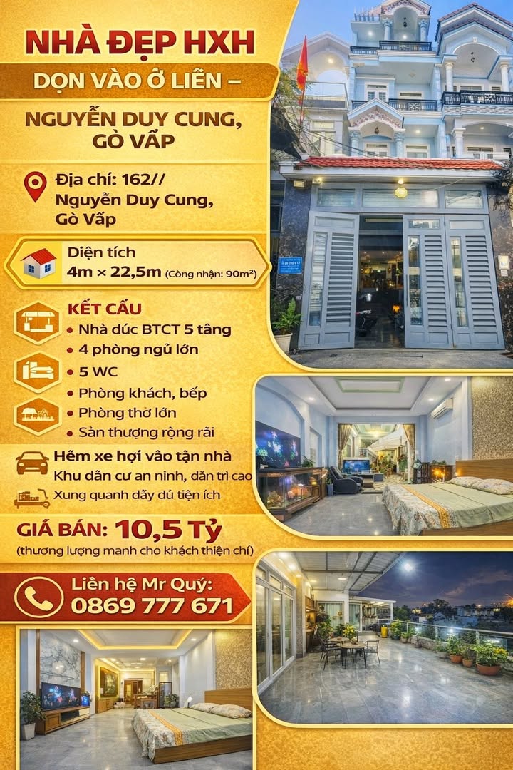 Nhà Đẹp Nguyễn Duy Cung Gò Vấp 90m² - Sẵn sàng ở ngay!