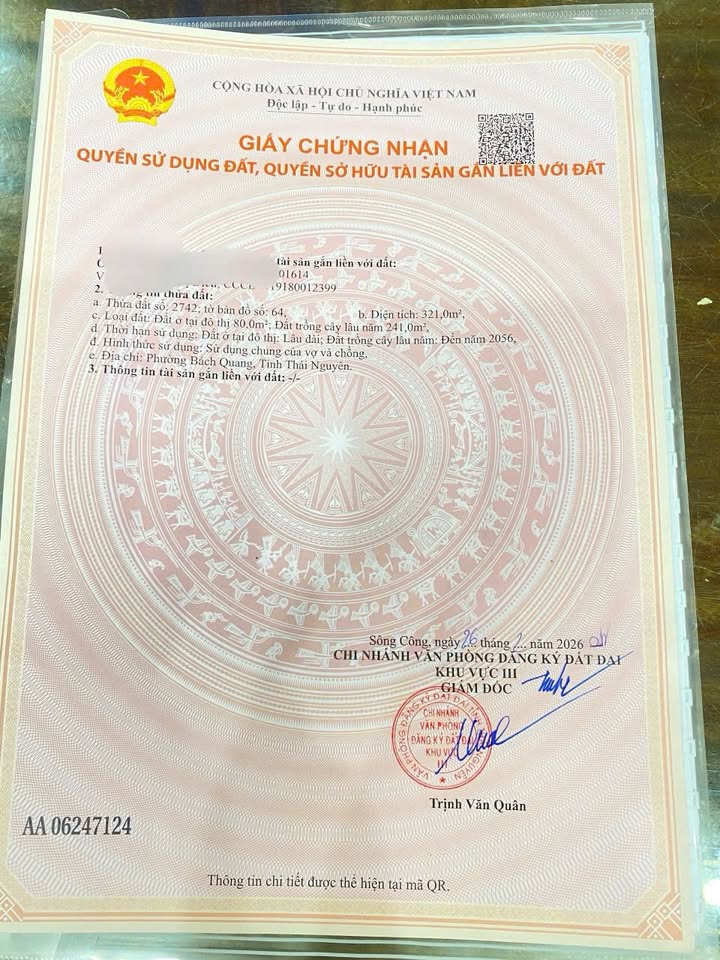 Đất nền Sông Công 321m² - Sổ đỏ thổ cư, xây biệt thự đẹp nhất khu