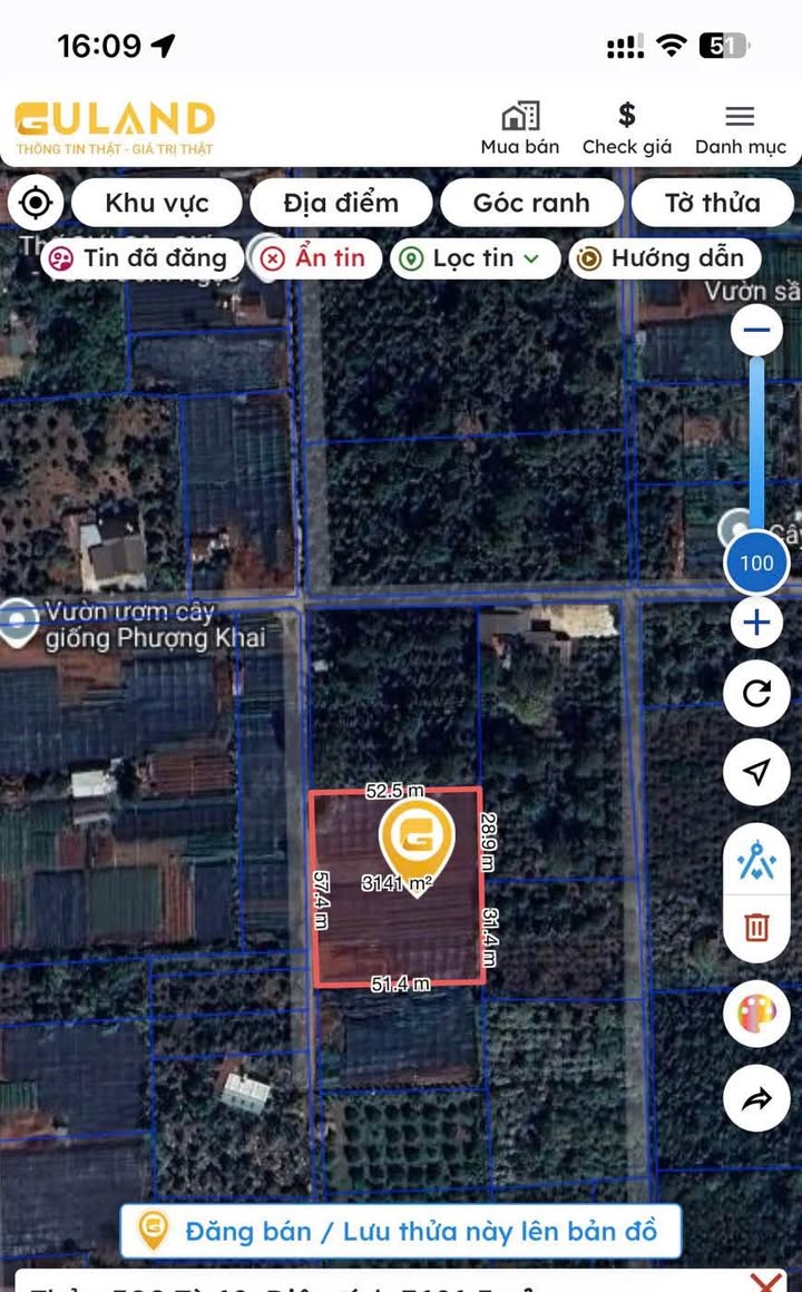 Đất Vườn Đắk Lắk - View Máy Bay, Gần Sân Bay BMT, 3.2 Tỷ