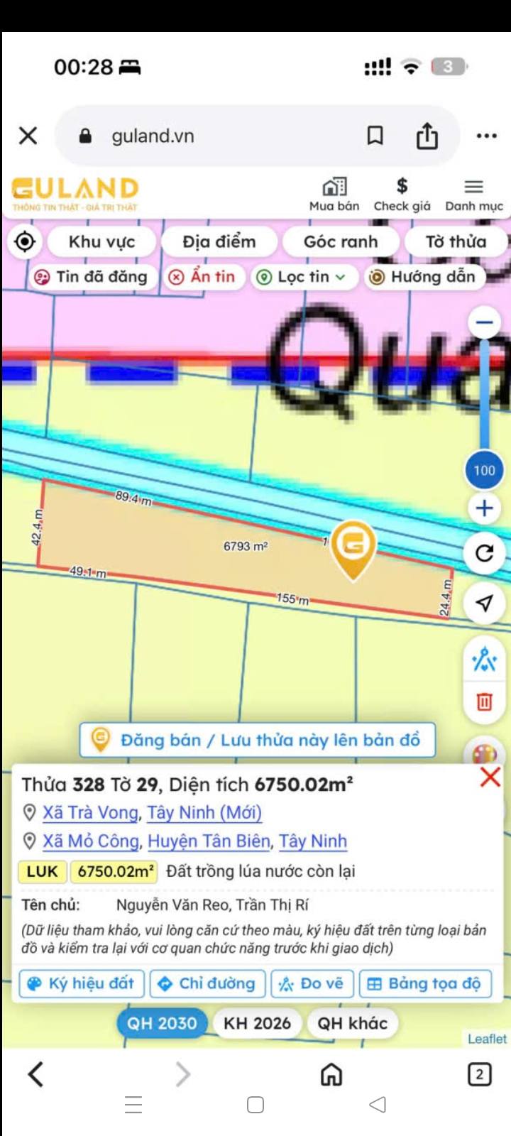 Đất Vàng Mỏ Công - Tân Biên 2400m² Giá 6 Tỷ - Sổ Hồng Sẵn Sàng