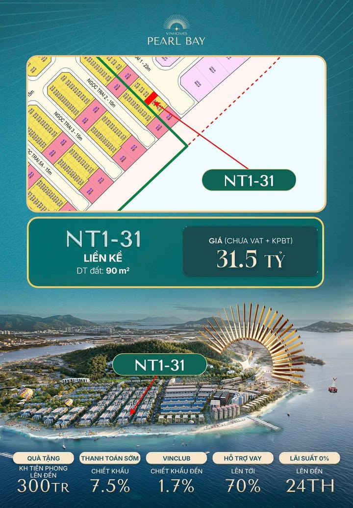 Liền kề Ngọc Trai Nha Trang 90m² - Ngay trục lớn, sát biển