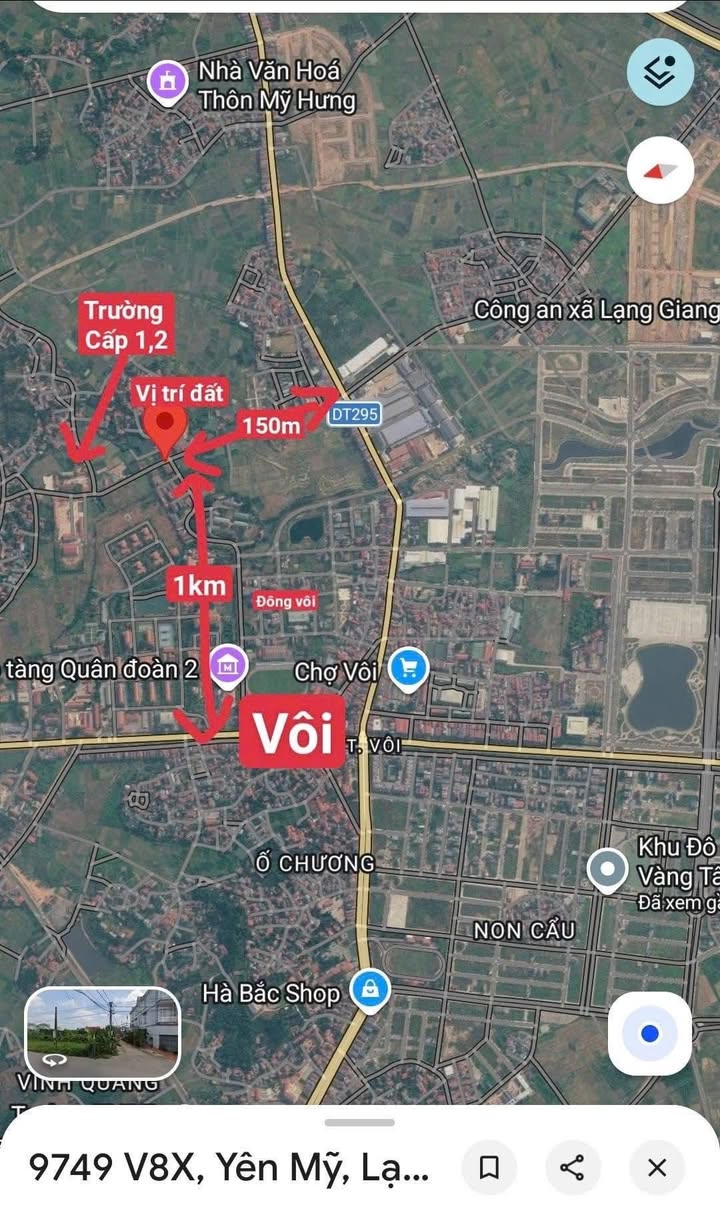 Bán Đất Yên Mỹ, Lạng Giang 90m² - Kinh Doanh Sầm Uất, Gần Chợ & Trường Học