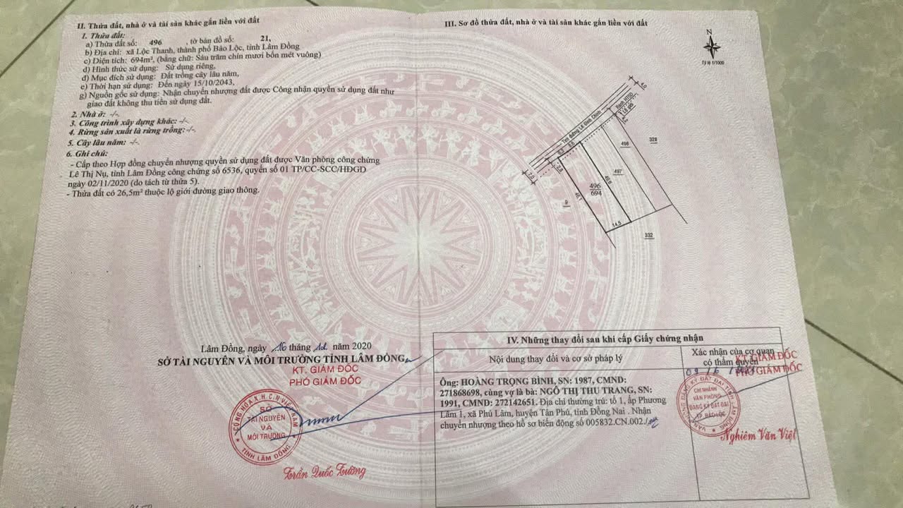 Đất nền Bảo Lộc 750m² chính chủ - View đẹp, không khí mát mẻ