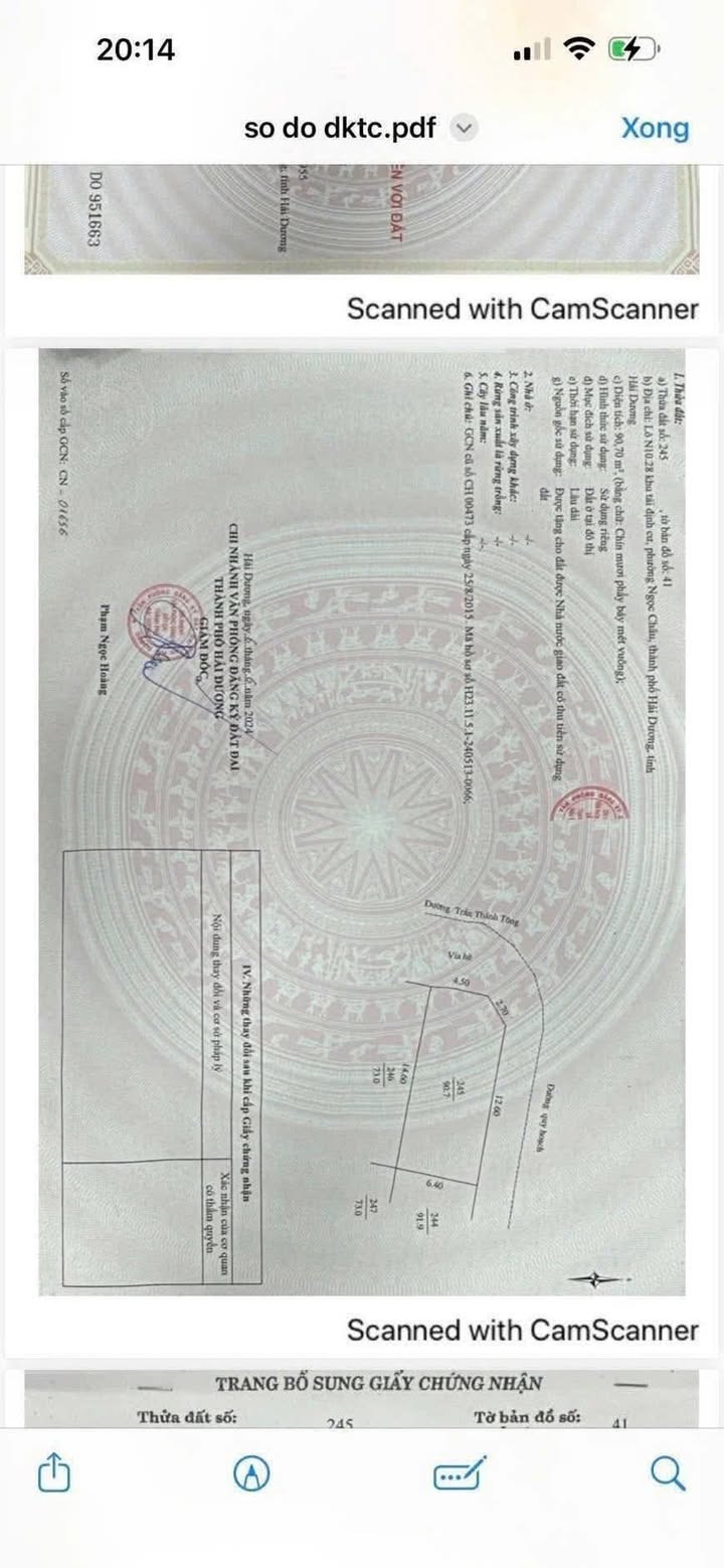 Bán Đất Nền Lô Góc Phường An Lưu, Kinh Môn - 91m² Sổ Đỏ Chính Chủ