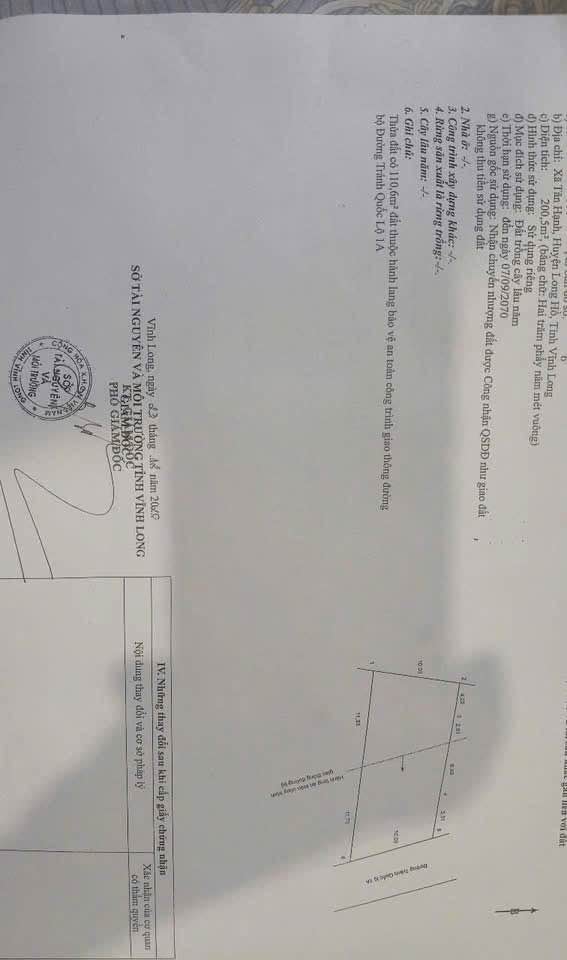 Đất Mặt Tiền Quốc Lộ 1A Tránh, Vĩnh Long - 200m² Giá 1.8 Tỷ, Chính Chủ