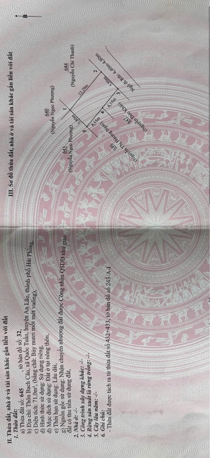 Đất An Lão 71m² Sổ Đỏ - F0 Giá 750 Triệu