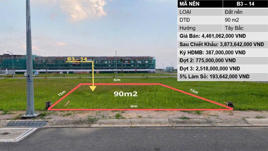 Đất Nền Nam Long II Central Lake Cần Thơ 90m² - 387 Triệu, Sổ Hồng Riêng