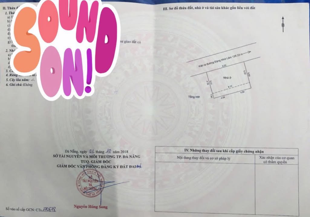 Bán đất Sơn Trà 60.3m² - Đường 5m5, 500m ra biển - Giá 4.75 tỷ