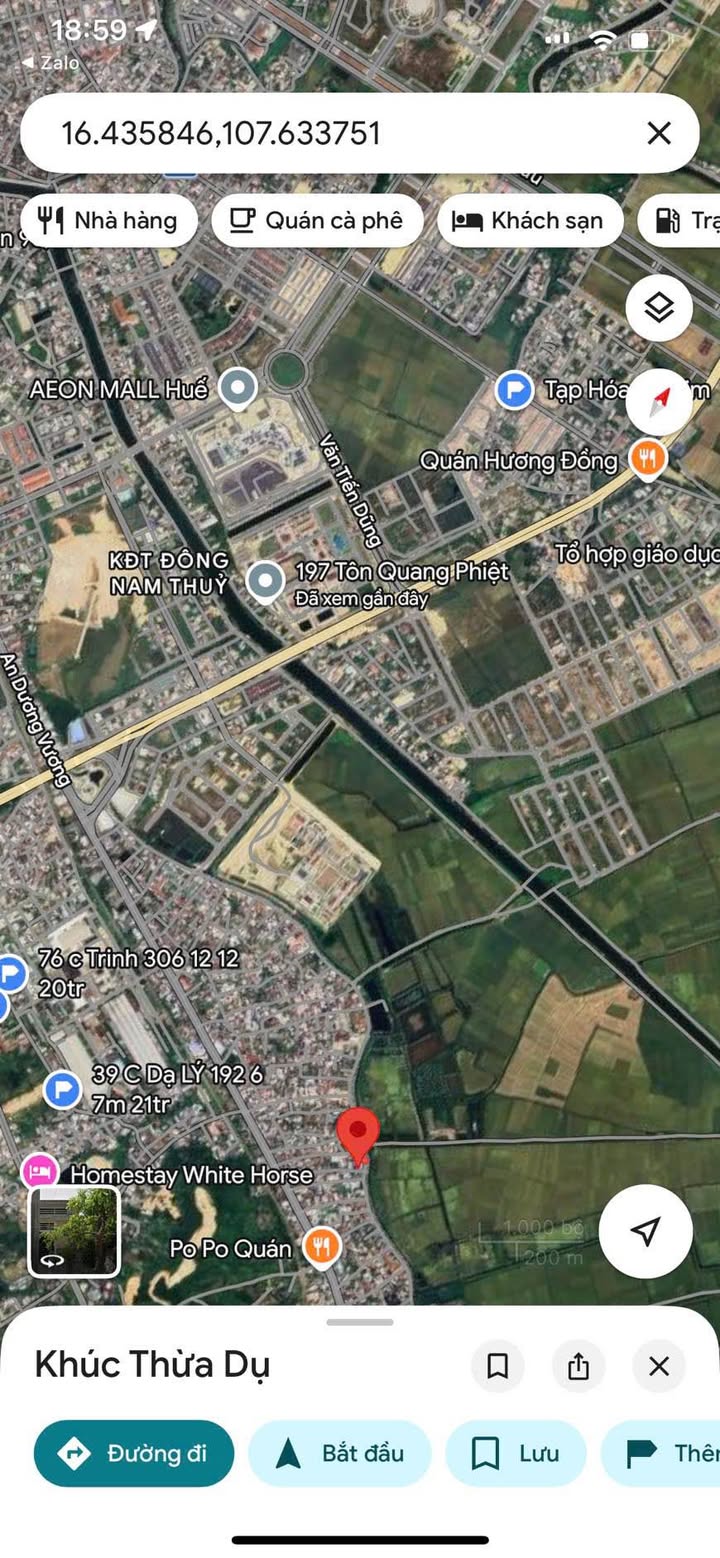 Đất nền Khúc Thừa Dụ, Huế 204m² giá 3.858 tỷ - Mặt tiền đường lớn