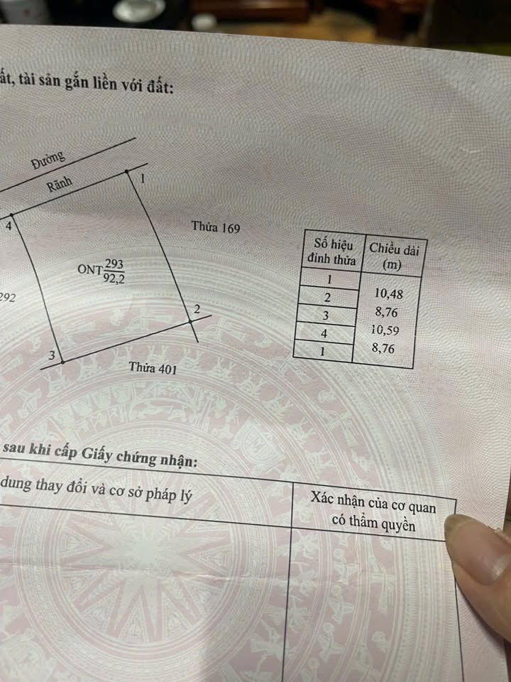 Đất nền Mặt tiền Phát Diệm 92.2m² full thổ cư, giá 9xx tỷ