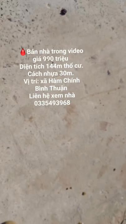 Nhà Xã Hàm Chính, Bình Thuận - 144m² Thổ Cư, Giá 990 Triệu, Sẵn Sàng Ở Ngay!