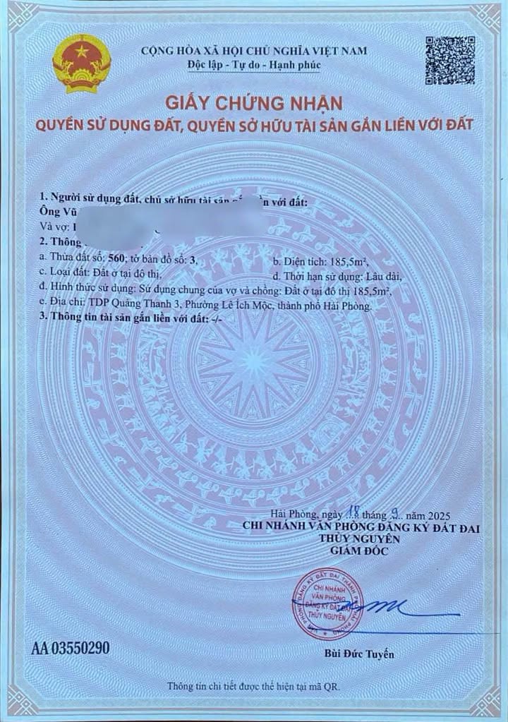 Đất nền Quảng Thanh, Hải Phòng - 112m² gần trường học, UBND