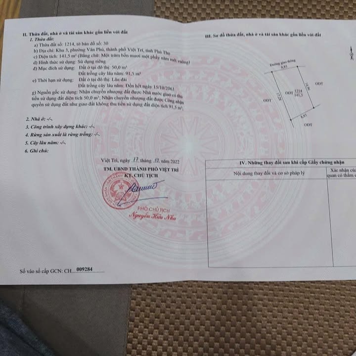 Đất nền Vân Phú, Việt Trì 141.5m² - Sổ đỏ chính chủ, ô tô tránh nhau!