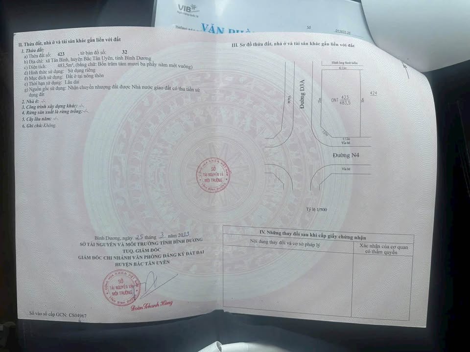 Đất Góc 2 Mặt Tiền KCN Visip 2, Bình Dương - 483.5m² - 7.9 Tỷ