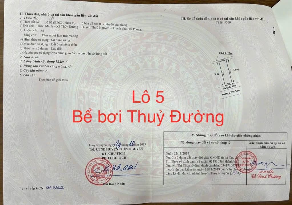 Đất nền Thủy Nguyên 85m² – Tiềm năng tăng giá vượt trội!