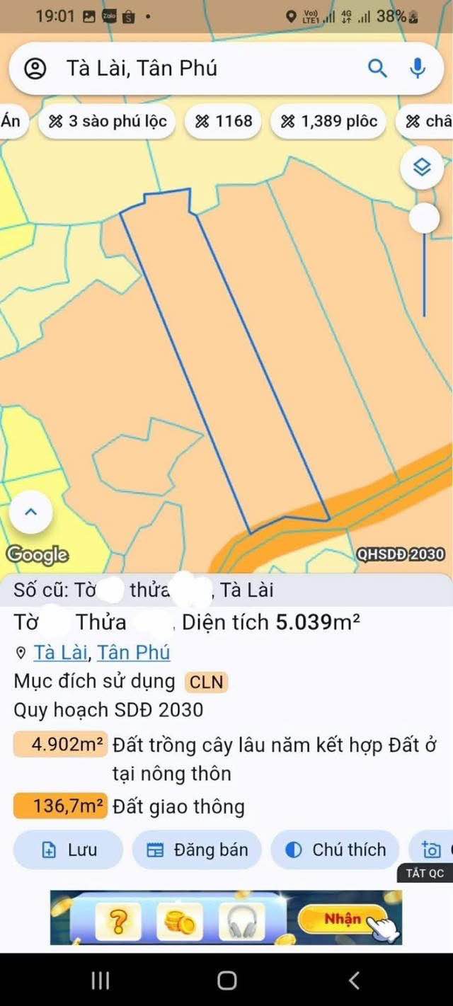 Đất nền Tà Lài 5000m² - Sổ đỏ chính chủ, tiềm năng tăng giá!