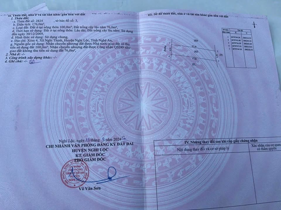 Đất nền Nghi Thịnh, Nghi Lộc 176m² - Sổ đỏ chính chủ, giá tốt!