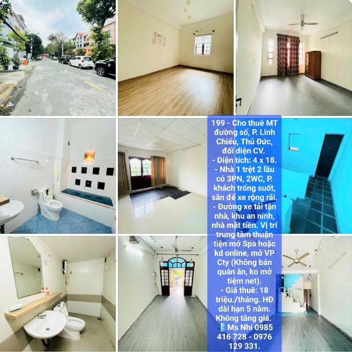 Nhà Mặt Tiền Kinh Doanh Đường Số, Linh Chiểu, Thủ Đức - 72m² Giá 18 Triệu