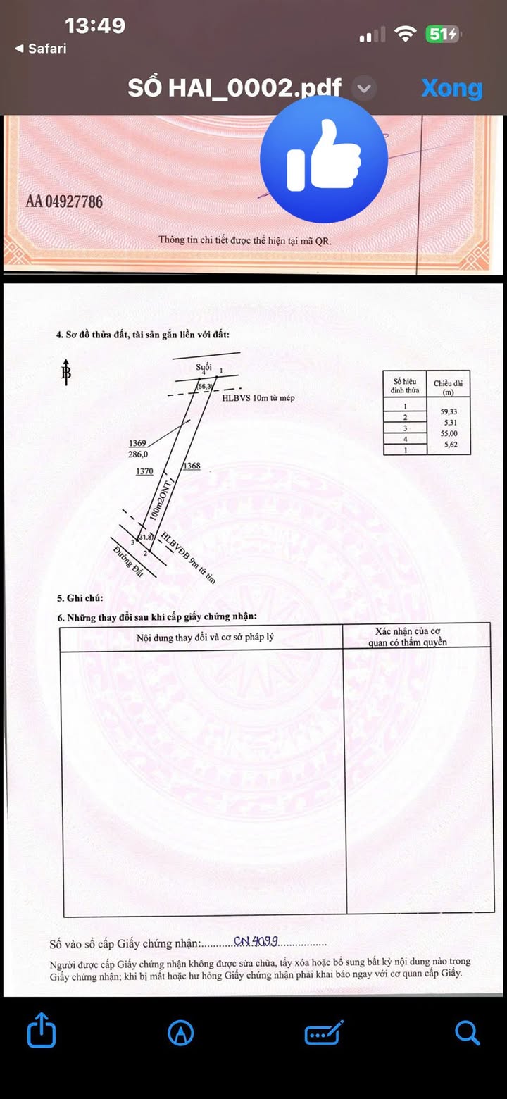 Đất thổ cư 275m² giá 150 triệu tại Bù Đốp, Bình Phước - Sổ đỏ sẵn sàng