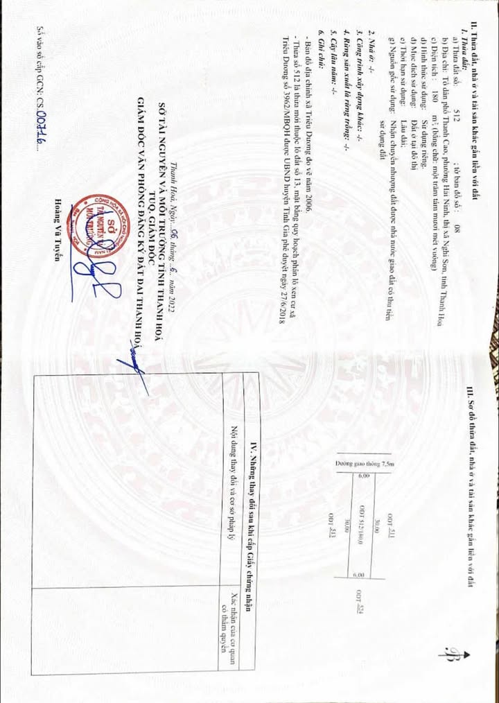 Bán Đất Nền TDP Thanh Cao, Nghi Sơn 180m² - Sổ Đỏ Sẵn Sàng