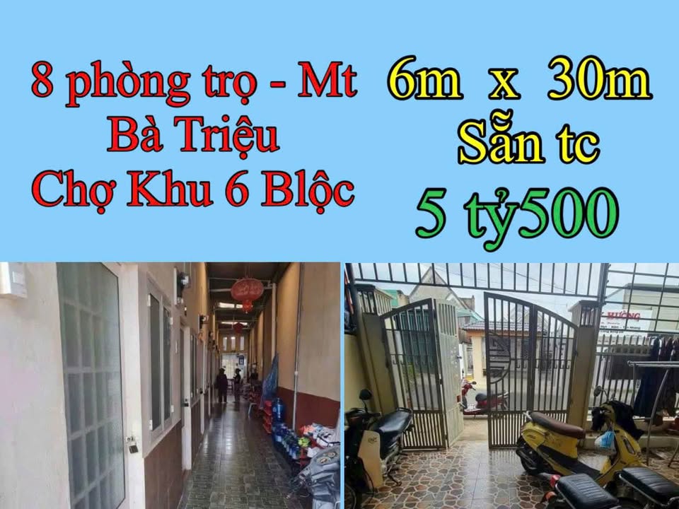 Mặt Tiền Bà Triệu Bảo Lộc - Nhà Trọ 180m² Giá 5.5 Tỷ - Kinh Doanh Đỉnh