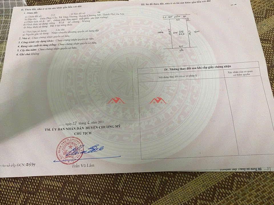 Đất nền Chương Mỹ 61.6m² - Sổ đỏ trao tay, giá chỉ 2 tỷ hơn