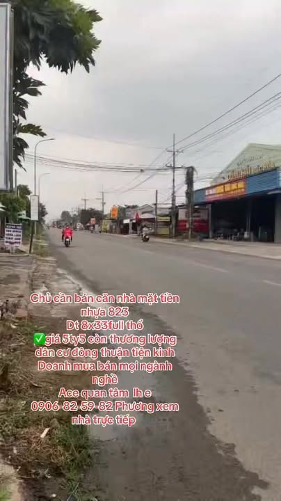 Nhà Mặt Tiền Tỉnh Lộ 823, Đức Hòa, Long An - 264m² Kinh Doanh Đa Ngành