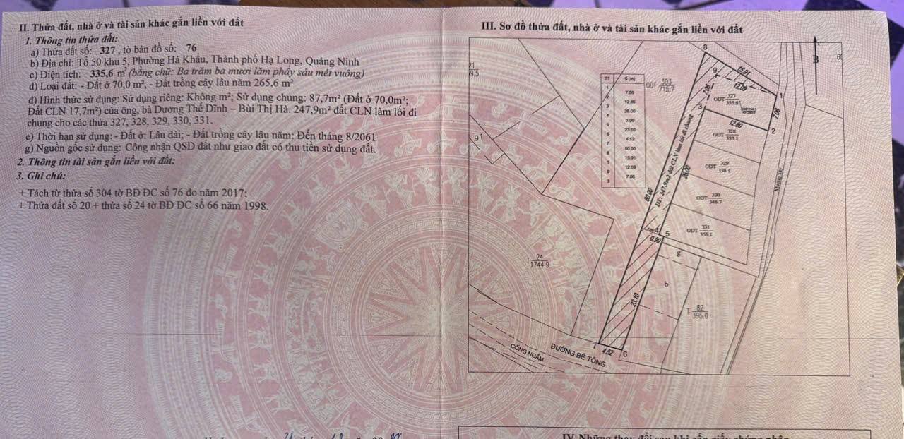 Đất nền Khu 5 Hà Khẩu 87m² - Sổ đỏ sẵn, ô tô tránh