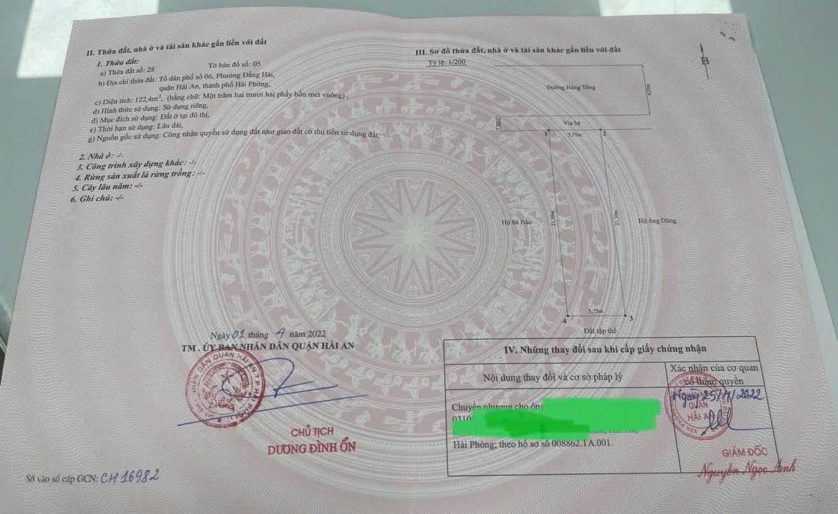 Đất Mặt Đường Hàng Tổng, Hải An - 122m² Kinh Doanh Đắc Lợi