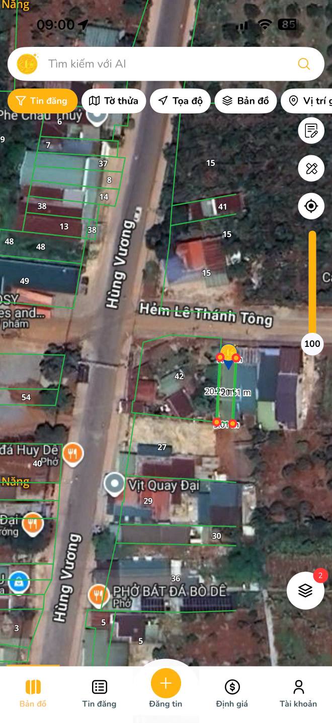 Đất Mặt Tiền Lê Thánh Tông Krông Năng - 105m² - Sổ Hồng Bao Phí