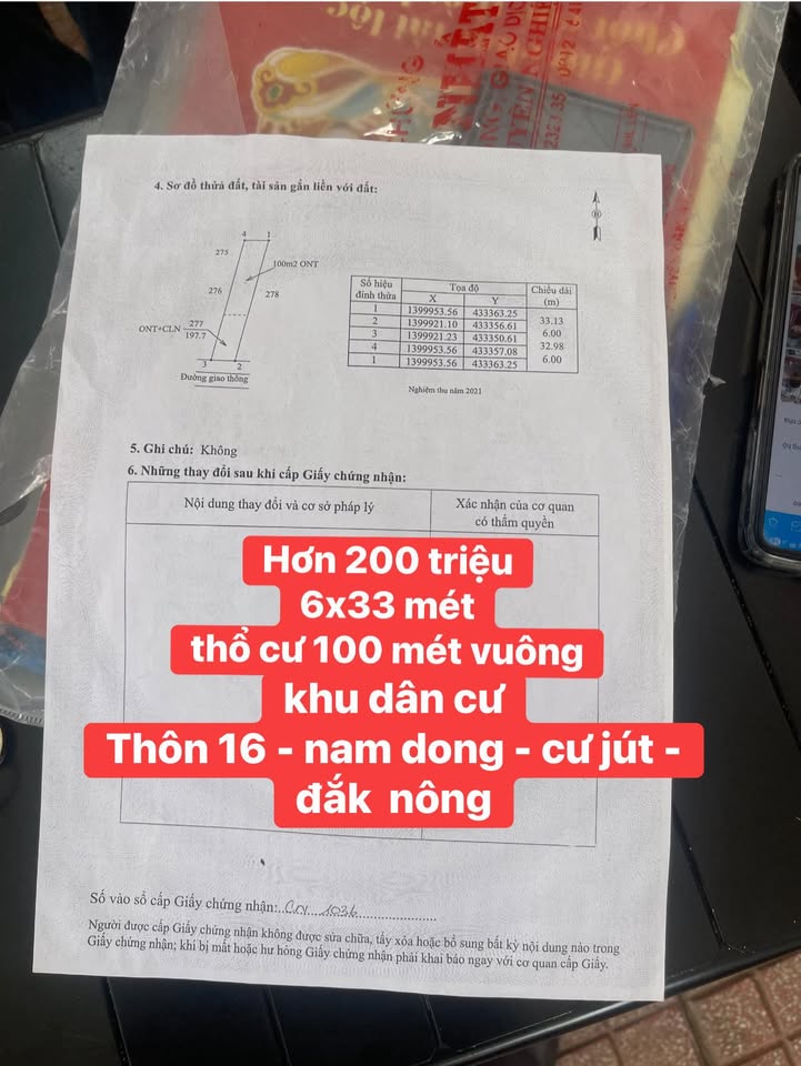 Đất Thổ Cư Cư Jút Đắk Nông - 198m² Giá Chỉ Từ 2xx Triệu