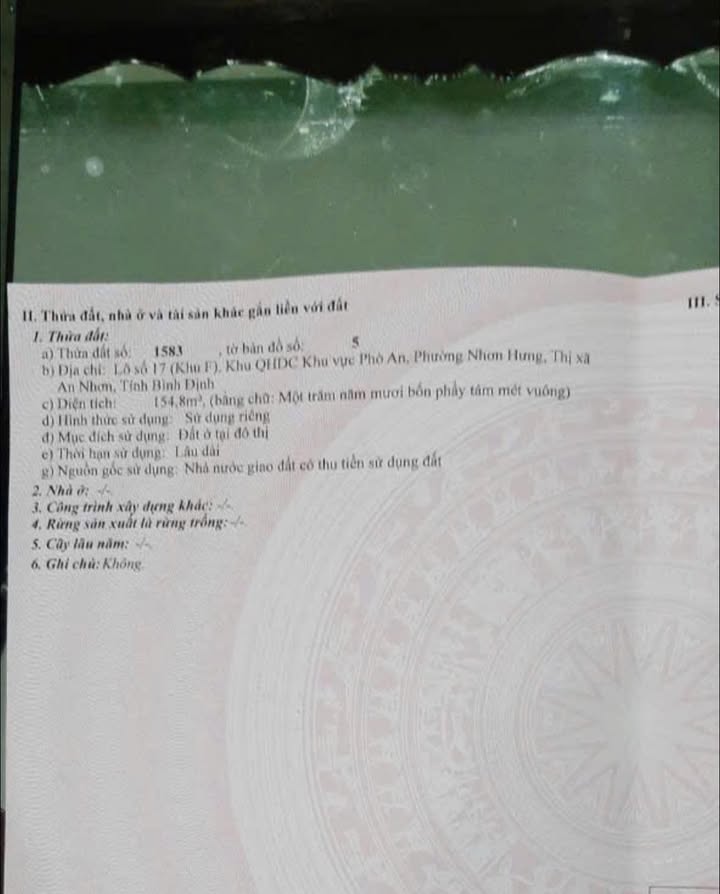 Đất Nền An Nhơn 154.8m² - Sổ Đỏ Sẵn Sàng - Giá Tốt Chỉ 6 Tỷ