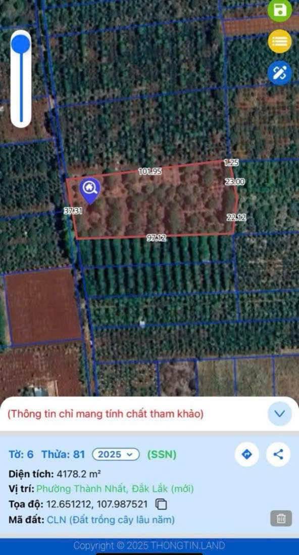 Bán Đất Vườn 1440m² Mặt Tiền 37m Nở Hậu Tại Khánh Xuân, Buôn Ma Thuột - Giá 2.5 Tỷ