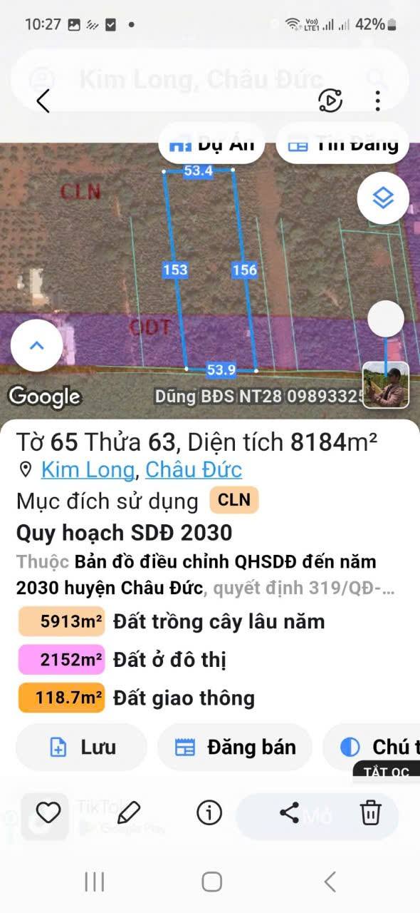 Đất nền Thị trấn Kim Long 3600m² - Sổ đỏ chính chủ!
