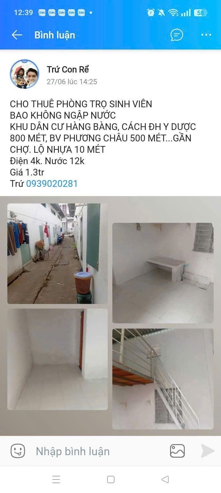 Phòng Trọ Sinh Viên Nguyễn Văn Linh - Gần ĐH Y Dược Cần Thơ, Giá 1.3 Triệu