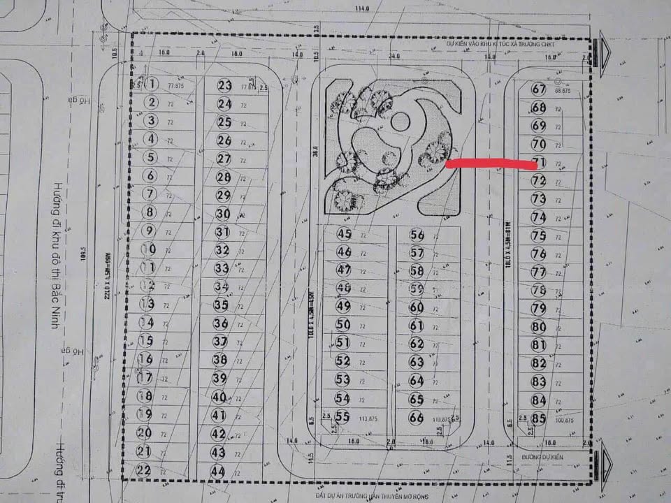 Bán nhà mặt tiền Hàn Thuyên, Bắc Ninh 72m² - View vườn hoa